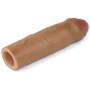 Насадка на член LoveToy Revolutionary Silicone Nature Extender Add 1" Brown: Наявність вібрації Нет