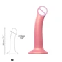 Насадка для страпона Strap-On-Me Mono Density Dildo Rose M: Довжина, см 18