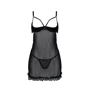 Пеньюар Passion MARINA CHEMISE black XXL/XXXL: Декор Рюши