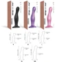 Фалоімітатор Strap-On-Me Dildo Plug Curvy M Rose Dragee Metallic: Мошонка Нет