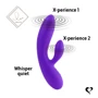 Гибкий вибратор кролик с двумя моторами FeelzToys Lea Rabbit Vibrator Medium Purple: Длина, см 12