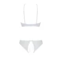 Комплект Passion URSULA SET white S/M: бра, трусики з ажурним декором та відкритим кроком: Застосування На тело