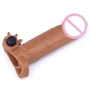 Насадка на член LoveToy Pleasure X-Tender Vibrating Penis Sleeve Add 2" Brown: Призначення Для збільшення