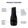 Мастурбатор Satisfyer Men Classic (Black), ніжний матеріал, зручний корпус: Матеріал Кібершкіра