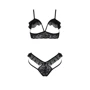 Комплект Passion DOLLY SET WITH OPEN BRA black L/XL: Застосування На тело