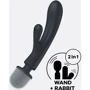 Вибратор-кролик + массажер 2в1 Satisfyer Triple Lover Gray: Диаметр, см 3.8