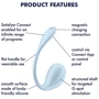 Виброяйцо Satisfyer Smooth Petal Connect App Light Blue: Длина, см 22