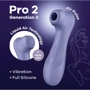 Вакуумный клиторальный стимулятор Satisfyer Pro 2 Generation 3 with Liquid Air Lilac: Длина, см 16.4