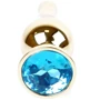 Анальная пробка с кристаллом BOSS of TOYS Boss Series - Jewellery Gold BUTT PLUG Light Blue, BS6400067 фото 7