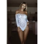 Боді Leg Avenue Snap crotch thong back teddy White M/L: Застосування На тело