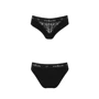 Трусики з широкою гумкою і мереживом Passion PS001 PANTIES black, size M: Матеріал бавовна