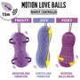 Вагінальні кульки з масажем і вібрацією FeelzToys Motion Love Balls Twisty з пультом ДУ: Кількість кульок 2