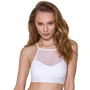 Спортивный топ с прозрачной вставкой Passion PS006 TOP white, size L